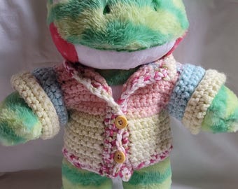 Teddy Bear Doll Crochet Plushy Jacket - Build a Bear Sized - Handmade