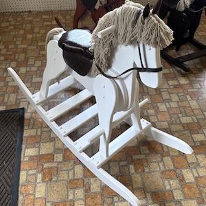 Amish made Rocking Horse SOLID OAK two sizes for toddlers and above antique rocking horse toddler rocker youth rocker, rocking horse