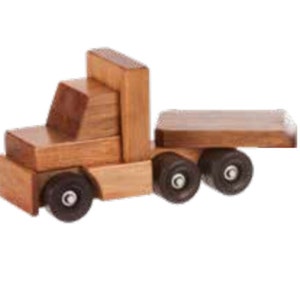 Low Boy Truck and Trailer, Wooden Truck, Construction toys