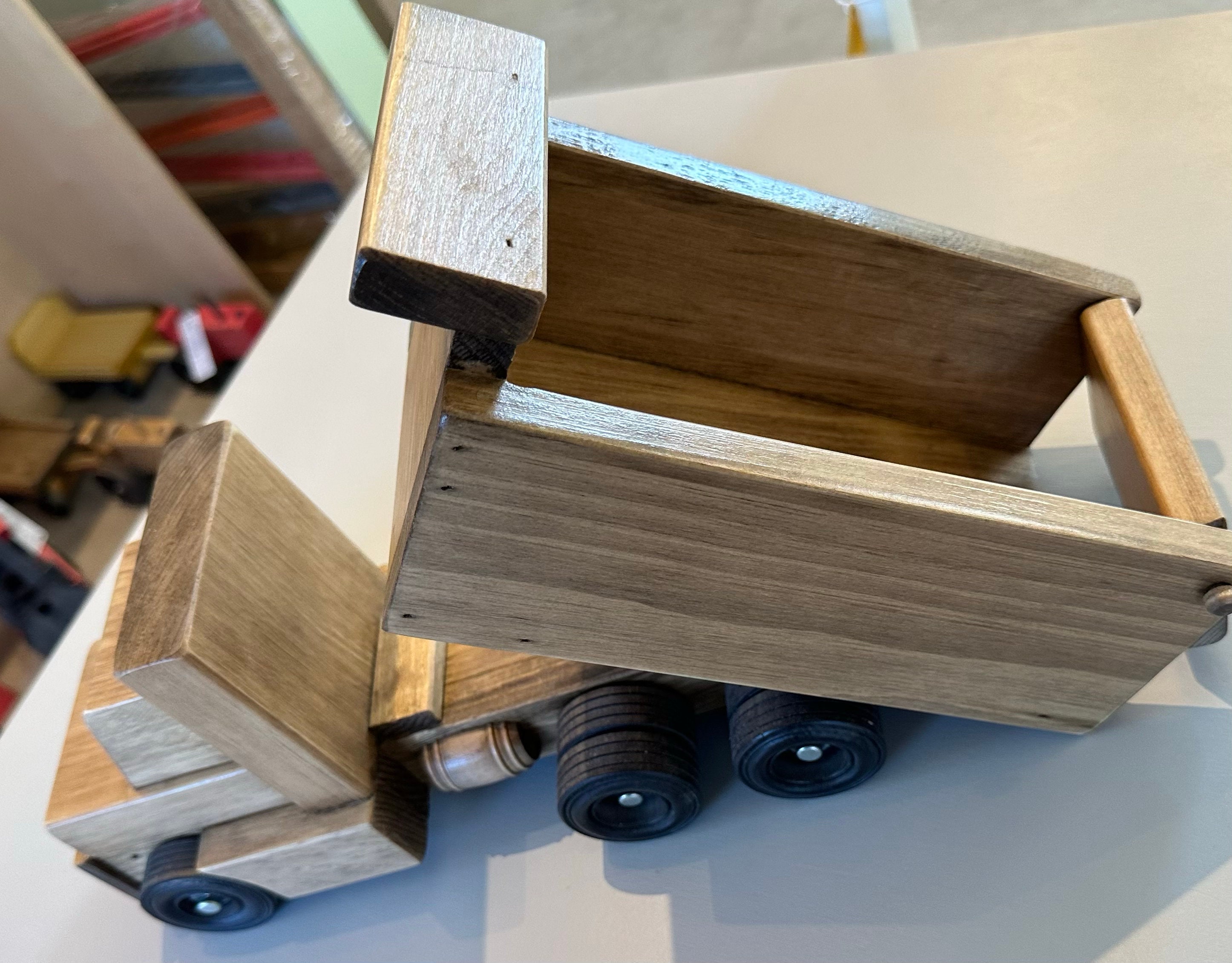 Red or Brown Large Wooden Dump Truck, Dump Truck, Wood Dump Truck ...