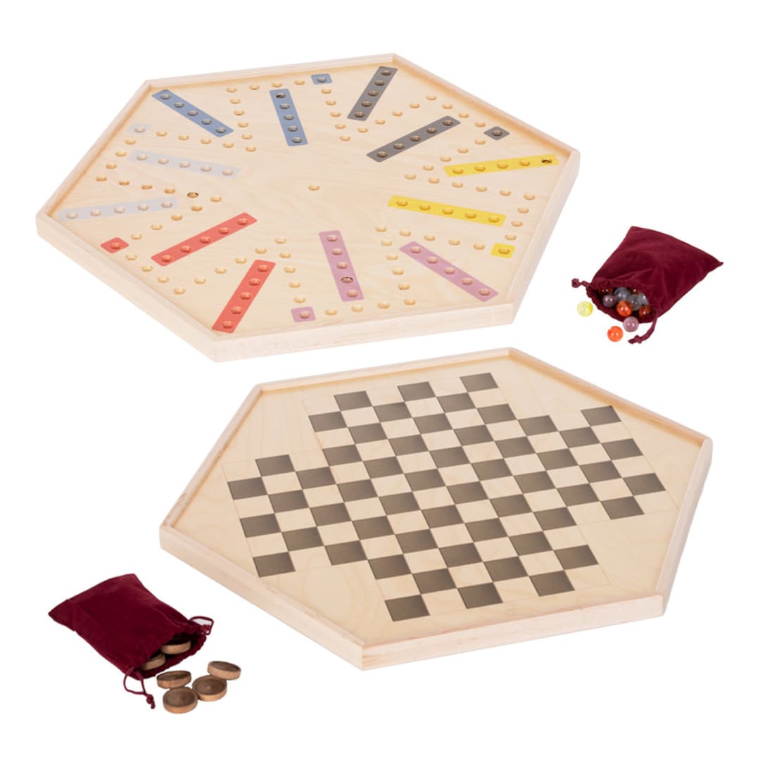 Amish Made Aggravation & 4 Way Checkers, 23” X 23” Wooden Board Game - Etsy