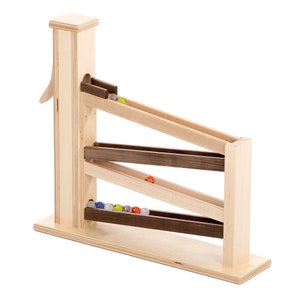 Marble pump activity toy, Wooden marble toy, Marble run