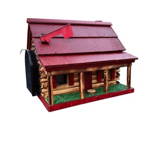 Log Cabin Mailbox, Custom Mailbox, Cabin Mailbox, Wood mailbox, Mailbox, Amish Made Mailbox,  Mailbox with Porch, Mailbox House