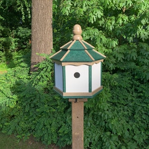Bird House, Birdhouse, 3 hole bird house, Amish made poly Birdhouse, Bluebird Birdhouse, Wren Birdhouse, Swallow Birdhouse, Finch Birdhouse