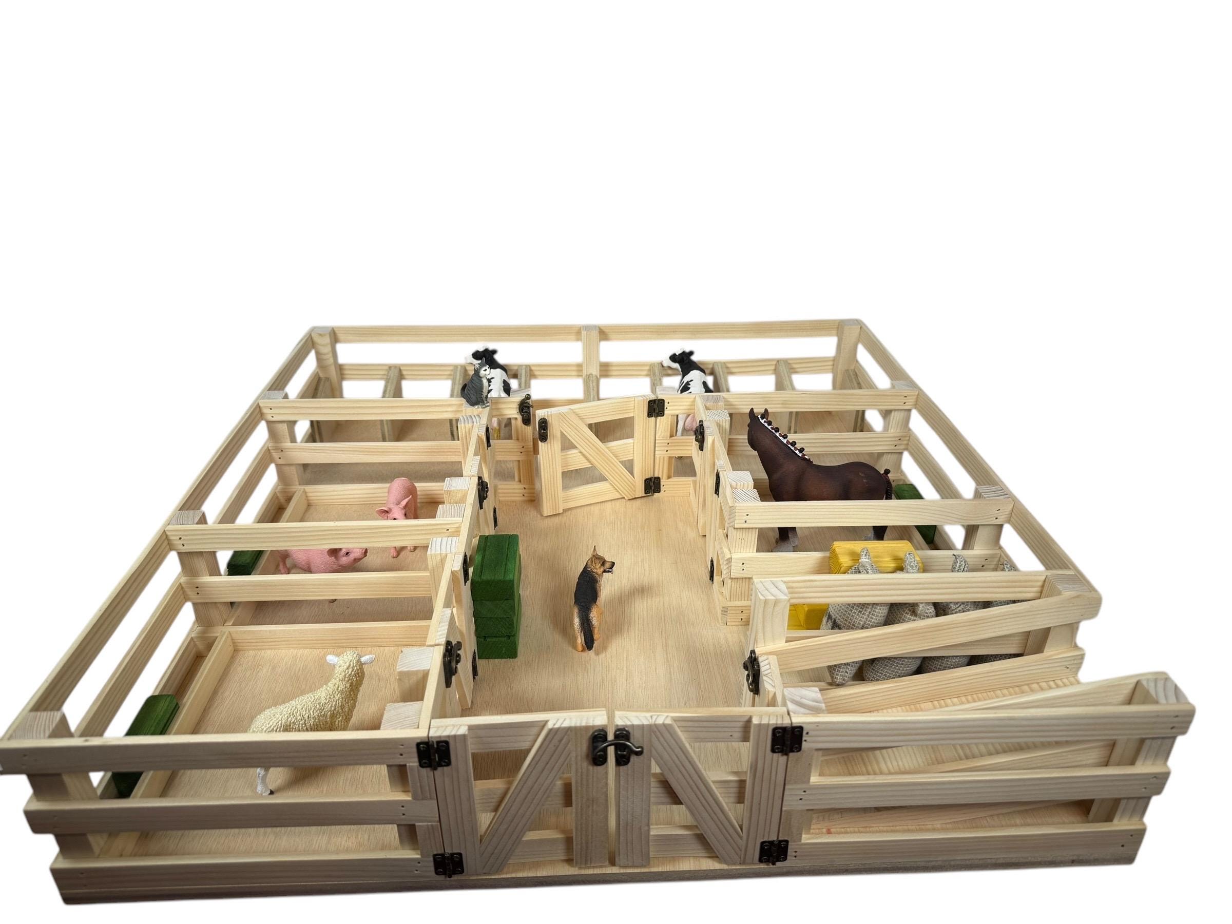 Wooden Barn, Stockyard or Barnyard Play Toy. Farm Toy, Handcrafted by ...