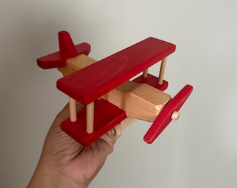 Airplane toy, small airplane, hand crafted wood toy, Toy Airplane, Airplane toy, wooden Airplane, Amish made wooden airplane toy