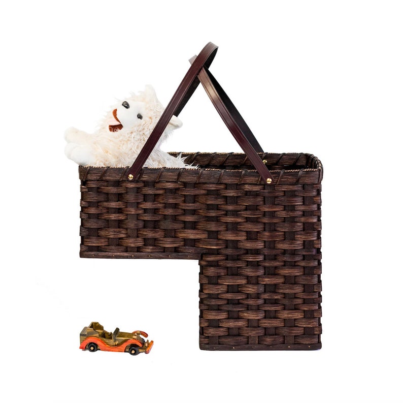 Custom Staircase Stair Step Toys Books Storage Organizer Basket, Amish ...