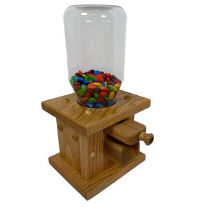 Candy Dispenser with plastic jar Candy Machine, Candy Holder, Peanut Holder, Peanut Dispenser,M&M dispenser,