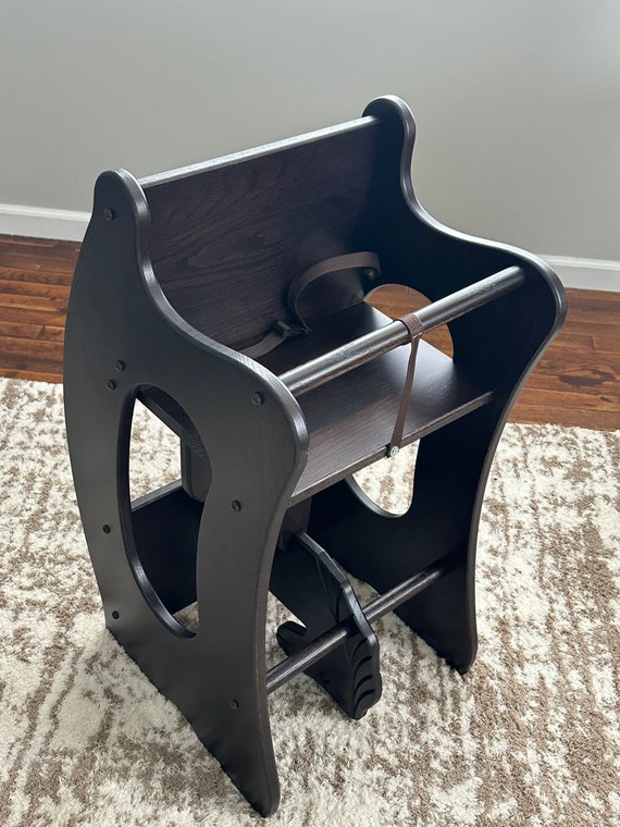 Solid Wood Espresso High Chair