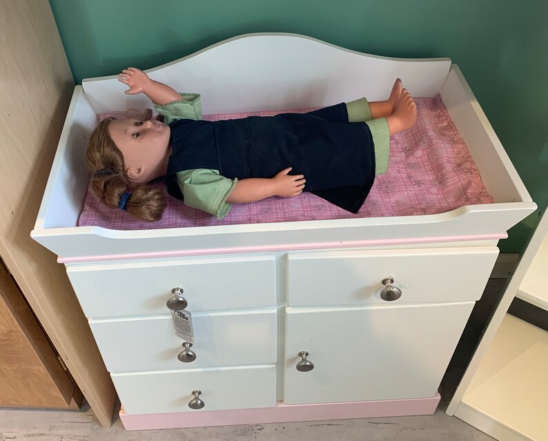 Baby Doll Changing Table, Color Options, Doll Changing Station, Wooden