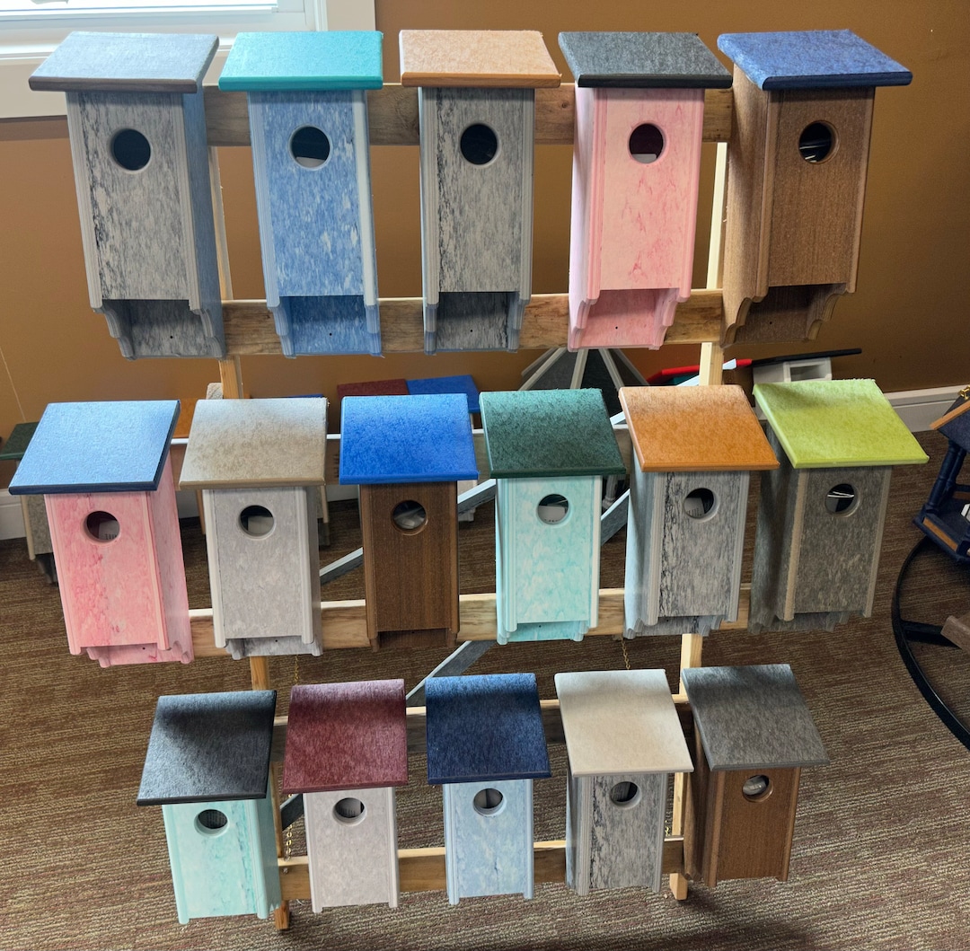 Muilti Colored Bluebird House, Custom Birdhouse, Choose Your Colors, Bluebird Birdhouse, Amish