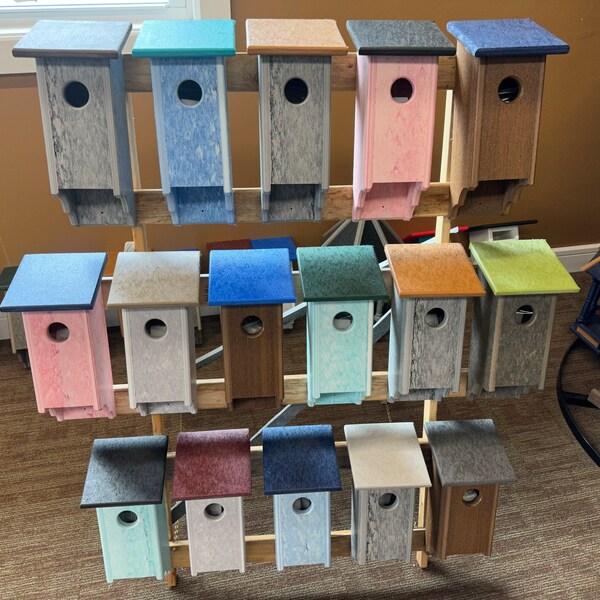 Muilti Colored Bluebird house, Custom birdhouse, Choose your colors, Bluebird Birdhouse, Amish Made in Lancaster County, outdoor decor