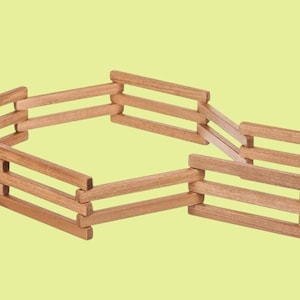 Amish made wood play folding barn fence, Toy Fence, Play Fence, Foldable fence, wood fence