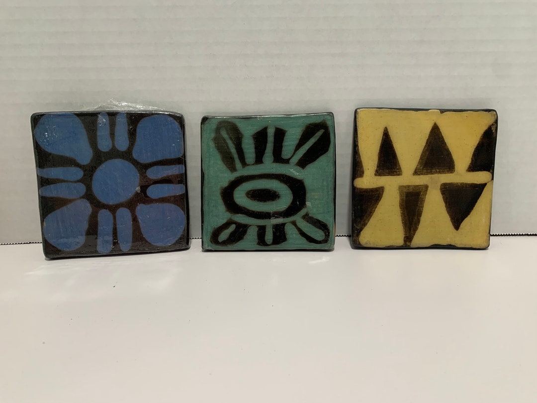 Lenca Made Pottery 4 X 4 Tiles, Pottery Tiles, Lenca Tiles, Honduras