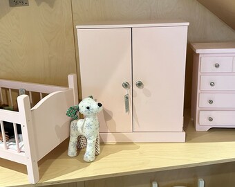 Baby Doll Wooden Doll Closet Wooden Doll Crib, 18