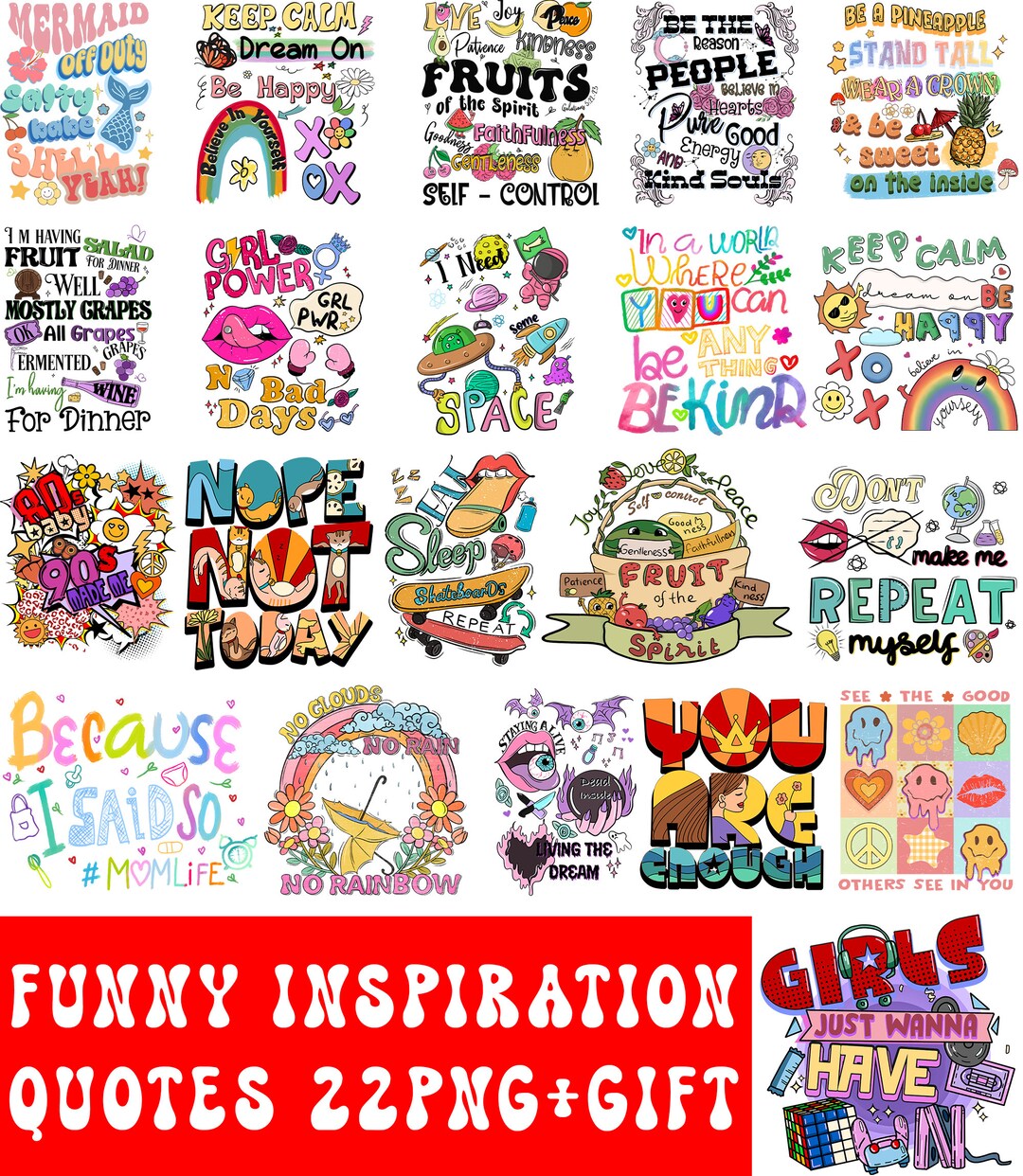 Inspiration Svg Png Bundle Positive Quotes Mental Health - Etsy
