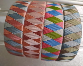 Handwoven Grosgrain Ribbon Headband: Solid Woven Design