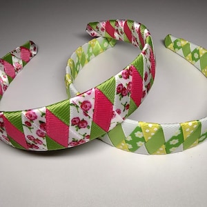 Floral Woven Grosgrain Ribbon Headband
