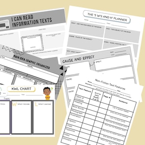 Non-Fiction Graphic Organizers 3rd - 8th grade
