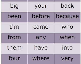 100 Sight Words 1st Grade +