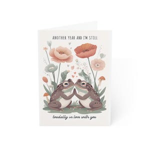 Carte d'anniversaire Toadally in love with you (vierge)