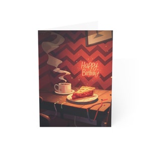 Carte d'anniversaire inspirée de Twin Peaks (vierge)