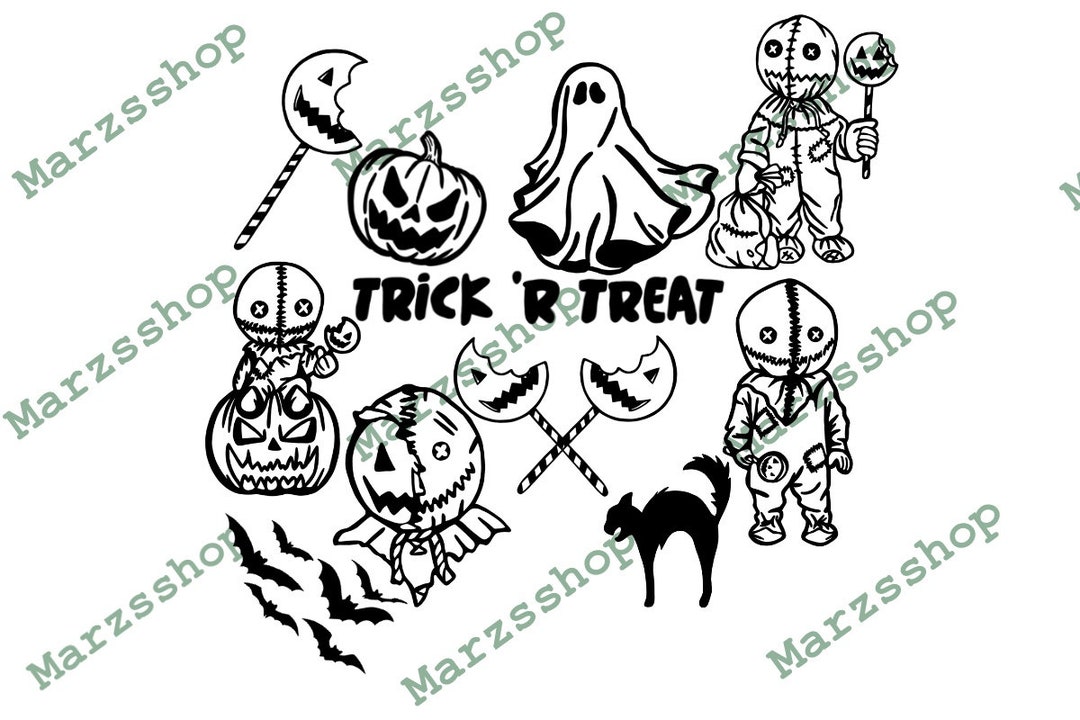 11 Piece SVG and PNG Bundle Trick R Treat Inspired, Sam Svg, Killer Svg ...