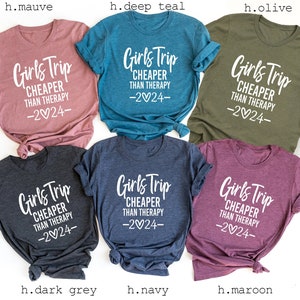 Girls Trip Shirts, Cheaper Than Therapy 2024, Girls Weekend Shirt, Girls Night Out Shirt, Girls Vacation Shirt, Besties Shirt