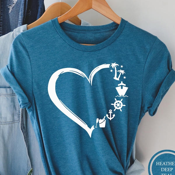 Cruise Distressed Heart Shirt,Cruise Life Shirt, Cruise Vacation Shirt, Family Cruise Matching Tee, Summer Friend Tshirt, Cruise Squad Shirt