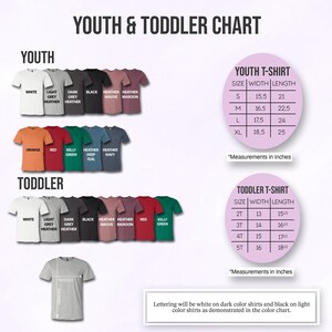 a group of children's t - shirts with the words youth and toddler