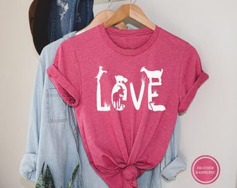 Love Goat Graphic T-Shirt, Farm Animal Shirt