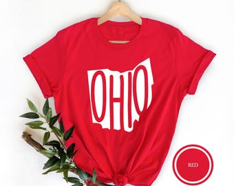 Ohio State Shirt, Ohio State Map Shirt, Ohio Travel Gifts, Ohio Locals Tee, Home State T-shirt, Ohio Map Silhouette Tee, Ohio State