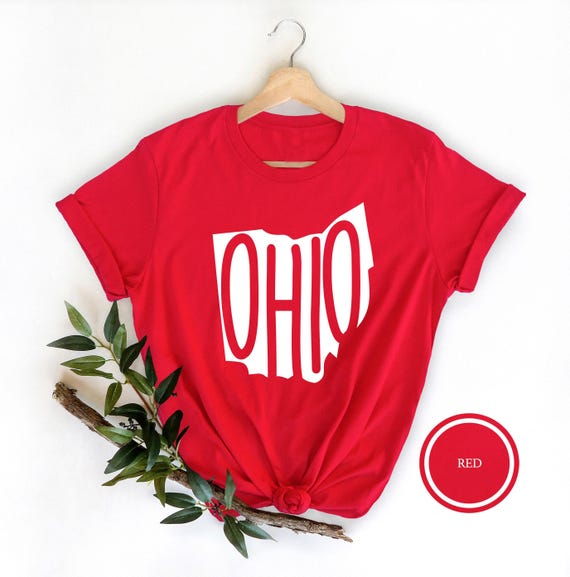 Ohio State Shirt, Ohio State Map Shirt, Ohio Travel Gifts, Ohio Locals Tee, Home State T-shirt, Ohio Map Silhouette Tee, Ohio State