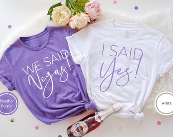 Vegas Bachelorette Shirts, Bridesmaid Matching Crew Neck Tees