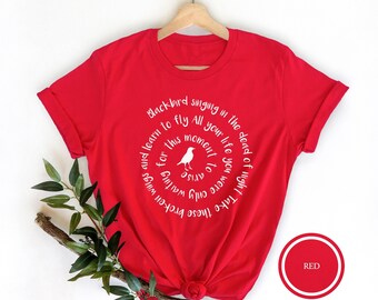 Blackbird Singing Lyrics Shirt, Music Lover Gift