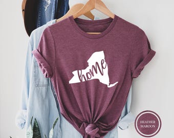 New York State Home T-Shirt, NY Hometown Gift