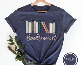 Booktrovert Shirt, Book Lover T-shirt, Librarian Gift