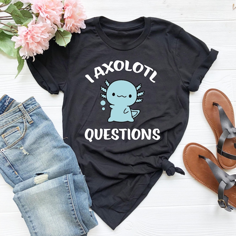 Camiseta divertida de ajolote, Camiseta con preguntas sobre ajolotes imagen 2