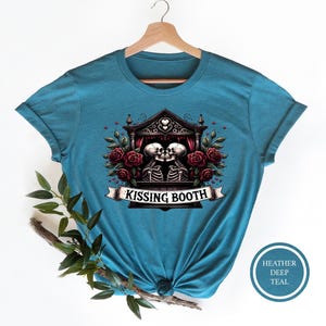 Kissing Booth Skeleton Shirt, Tarot Card The Lovers Shirt, Kissing Skeleton Shirt, Skeleton Shirt, Gothic Skeleton Shirt
