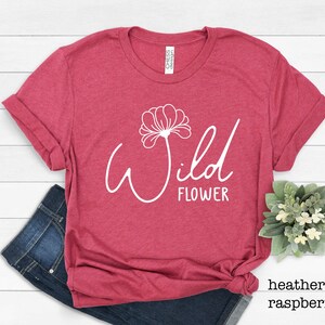 Wildflower Graphic Tee, Botanical Shirt, Nature Lover Gift 画像 3