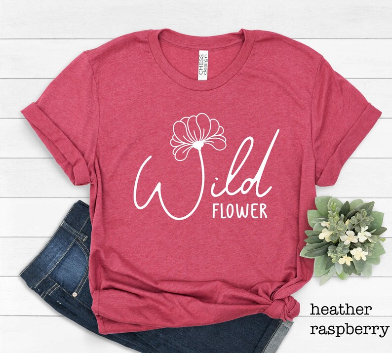 Wildflower Graphic Tee, Botanical Shirt, Nature Lover Gift 画像 3