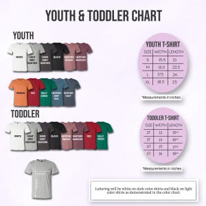 a group of children's t - shirts with the words youth and toddler