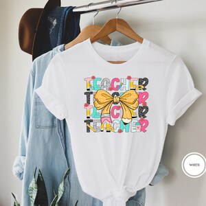 Teacher With Big Tie Shirt, Teacher Shirt, Teacher Gift, Teacher Life, Teacher Appreciation Tee, Cute Teacher Shirt, Teacher Shirt