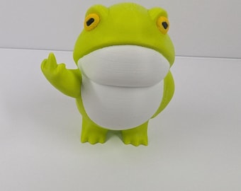 Funny 3D Printed Frog Statue: Rude Desk Decor Gag Gift