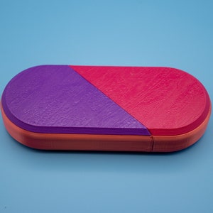 Lovely Puzzle Box Oval TO Heart &quot;Marble&quot; Sides