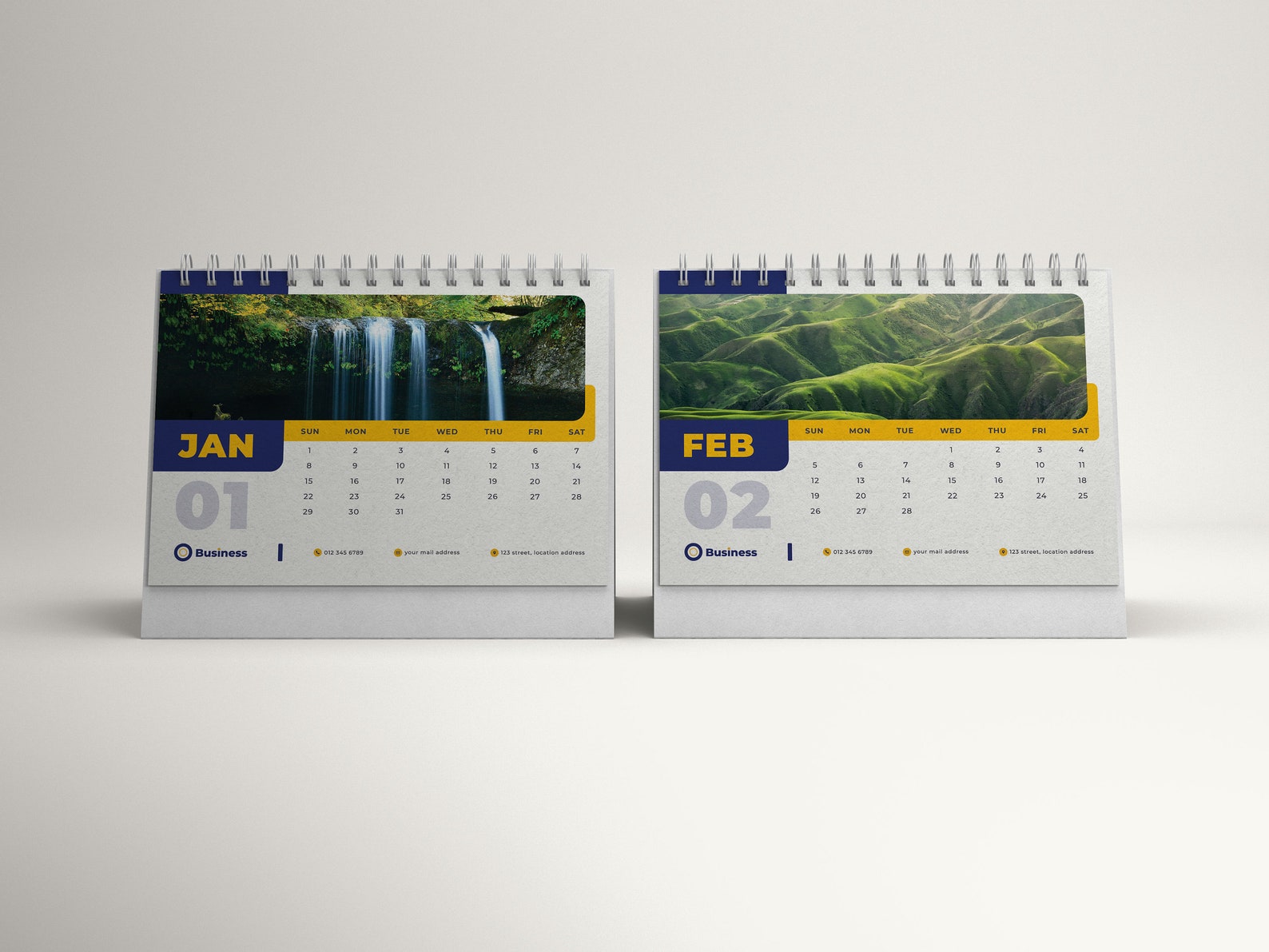 Desk Calendar Template Etsy