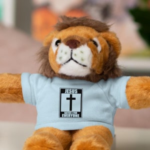 Rated E Stuffed Animals with Tee Animals: Panda, Lion, Bear, Bunny, Jaguar, and Sheep Lamb