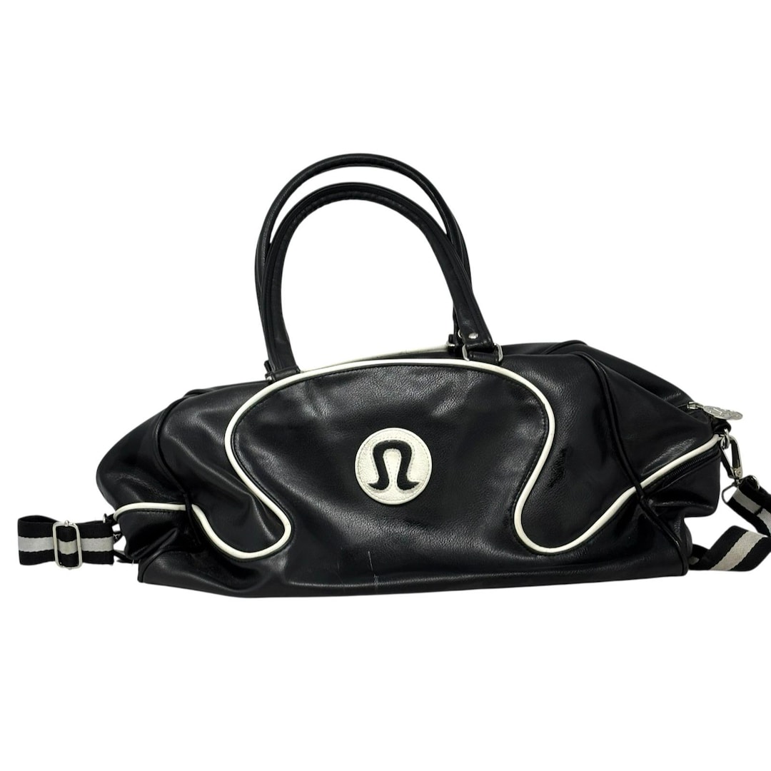 old lululemon bags vintage retro blue bowling gym travel bag good market thrift store Perfect for all your carrying needs. LULULEMON Black Gym Duffle Bag