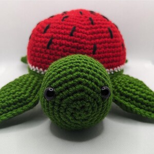 Wassermelonen-Schildkröte Häkelanleitung