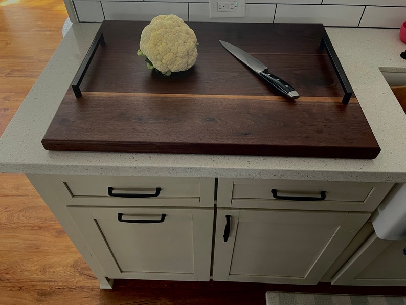 WALNUT Stove Top Cover/noodle Board Cutting Board With Handles